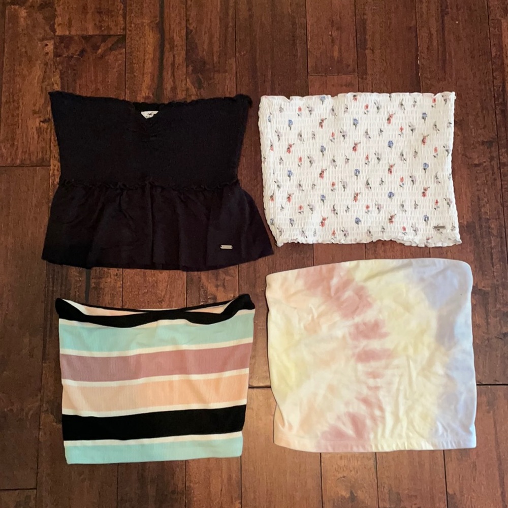 hollister and american eagle tube tops bundle